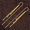 Aretes de Joyería de Oro Aluvial para Mujer Aretes Largos Estilo Coreano Aretes Nicho de Frijoles Dorados Versátiles Ligeros de Lujo Joyería al Por Mayor