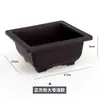 Vaso para Bonsai Amazon Pequeno Vaso Imitação de Areia Roxa Vaso de Flores de Plástico Atacado Retangular Vaso para Suculentas Quadrado