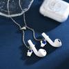 Nuevos Audífonos Bluetooth Spaceman Cadena Anti-pérdida Dibujos Animados Lindo Collar Magnético Audífonos Inalámbricos Universales Artefacto Anti-pérdida