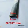 Canaleta em U de Liga de Alumínio com Diâmetro Interno de 2, 3, 4 Mm, Slot para Placa de Acrílico, Acabamento de Borda em U de Alumínio Anodizado Prata-Branco, Preço por Metro