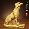Perro de Dinero Perro de Cobre Adornos Perro de Latón del Zodiaco Hechos a Mano Soluciona la Escasez del Noroeste para Hacer Dinero y Mantener el Hogar Adornos Feng Shui