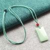 Pingente Verde Jade Simples Sem Incidente Pingente Quadrado de Jade Branco Imitação Acessórios de Roupa para Casal Homens e Mulheres Suprimento para Loja