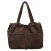 Bolso de hombro simple de gran capacidad para niñas, nuevo bolso tote plisado de moda casual, bolso de mano versátil de moda para el día a día
