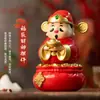 Gato de la Suerte Solar Nuevo Transfronterizo Guan Yu Oscilante Fortuna Auspiciosa Decoración para el Hogar y la Oficina Adornos para el Coche Venta al por Mayor
