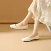 2026 Primavera/Otoño Nuevos Zapatos Planos de Moda para Mujer, Punta Cuadrada, Plisados, Corte Bajo, Suela Suave, Empeine Suave, Suela Plana, Slip-On, Cómodos, Versátiles