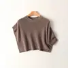 Tops Irregulares de Lã Fina para Outono e Inverno para Mulheres com Design Estilo Xale, Versáteis para Combinar com Ternos e Camisas, Estilo de Nicho