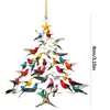 Pendente criativo de árvore de Natal para carro de produto novo transfronteiriço Decoração acrílica de Natal decoração de casa para feriado