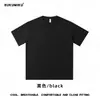 Camiseta esportiva juvenil de verão 230g, 100% algodão, unissex, marca da moda para casais, gola redonda, corte solto, tamanho grande, manga curta