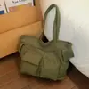 Novas Bolsas de Grande Capacidade para Outono e Inverno para Estudantes do Sexo Feminino Frequentarem as Aulas, Bolsas Tote Versáteis de Estilo Literário de Nicho e Elegantes