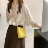 Bolso Cubo Pequeño Sencillo, Bolso de Piel Genuina para Mujer, Nuevo Modelo 2026, Piel de Vaca de Primera Capa, Bolso de Hombro, Bolso de Axila, Bolso Cruzado para Mujer, Sensación de Alta Gama