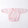 Bata Impermeável de Manga Longa para Crianças, Babador de Alimentação, Roupa Anti-Sujeira para Bebês, Avental de Comida, Babador Impermeável para Pintura Infantil