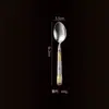 Juego de Cubiertos con Mango de Espiga de Trigo de Acero Inoxidable 304, Pesado y Engrosado, Exquisito Juego de Cuchillo, Tenedor y Cuchara para Restaurantes y Hoteles, Grado Alimenticio