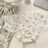 Espera que as Flores Desabrochem ~ Calcinhas Femininas Médias de Cintura Baixa Sexy de Renda Fina Sem Costura Respirável de Seda de Amora Estampada Japonesa