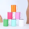 Taza de Acero Inoxidable de Doble Capa para Licores Mini Macarrón Lujo Ligero Taza con Tubo de Succión y Asa Termo de Acero Inoxidable para Oficina