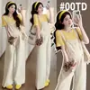 En stock nuevo para mujeres embarazadas Top de tirantes de mezclilla de manga corta conjunto de dos piezas de tirantes para mujeres embarazadas