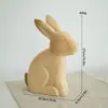 Enfeites de animais em resina estilo nórdico, materiais de pintura DIY em madeira, decoração de mesa para casa, peças decorativas inacabadas