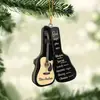Novo Produto Criativo Estiloso Mini Guitarra Amantes de Natal Acrílico Plano Espelho Retrovisor do Carro Enfeites Pendurados