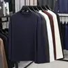 Camiseta Casual de Manga Larga para Hombre 2025, Nuevo Estilo Otoñal, Camiseta Base Térmica de Forro Polar con Cuello Redondo, Sudadera de Color Sólido, Moderna y Versátil
