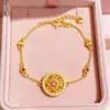 Pulsera de Mariposa Dorada Perla Hielo Triturado, Pulsera de Calabaza Corazón Perla de la Suerte, Trébol de Cuatro Hojas Oro Arena, Venta Directa del Fabricante