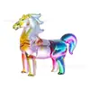 Nuevo Producto Amazon Zodiac Caballo de Colores de Pie Adorno de Cristal Decoración de Escritorio de Oficina Regalo de Cumpleaños para Niños