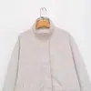 Ropa de Mujer Transfronteriza Primavera y Otoño 2026 Moda Europea y Americana Holgada Chaqueta de Nylon a Cuadros con Decoración de Cremallera y Corbata para Mujer F826012