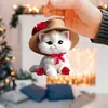 Nuevo Adorno Colgante de Animales Planos de Acrílico Transfronterizo Mundo Animal Fiesta Navideña Decoración de Árbol de Navidad Colgante Dibujos Animados
