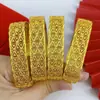 Pulsera de Aleación Chapada en Oro de Venta Caliente Novia de Dubái India Lujo Ligero para Mujer Boda Oro Arena Pulsera Joyería Al por Mayor