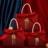 Cajas de Dulces para Bodas Estilo Chino Personalizadas, Bolsas de Empaque de Papel Kraft y Cajas de Regalo Portátiles Personalizables con Impresión