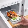Lonchera de vidrio especial para calentar en microondas, lonchera para estudiantes y trabajadores de oficina con tapa, recipiente Bento separado para mantener la frescura.