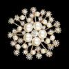 Acessórios de Liga de Pérola Floco de Neve Prato Flor Oca 4,5cm Strass Broche Acessórios de Cabelo DIY Materiais para Roupas