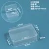 Caja de Plástico PP Transparente Organizador de Accesorios de Ferretería Componentes Caja de Almacenamiento para Papelería Cultural y Creativa Caja de Almacenamiento para Equipo de Pesca Caja de Exhibición de Muestras