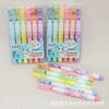 Kales 602 resaltador de color con punta de estrella de cinco puntas, juego de decoración para diario, bolígrafo de lentejuelas con tapa, rotulador