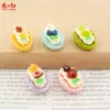 Nuevo Pastel de Crema de Frutas Rollo Manualidades DIY Materiales Pegamento de Crema Accesorios de Resina Adornos para el Cabello Colgantes