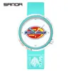 Reloj SANDA superventas transfronterizo, reloj especial para exámenes para estudiantes de secundaria, movimiento silencioso, diseño simple, correa de nailon, reloj de cuarzo