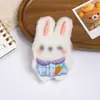 Pingente de boneca coelhinho fofo de pelúcia de desenho animado, coelho original macio e adorável de corpo inteiro, brinquedo acessório de bolsa com charme feminino