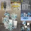 Nuevos Accesorios de Boda Soporte para Pasillo de Escenario Pantalla de Hierro Forjado Fondo Posicionamiento en Techo Cuentas Arreglo Floral