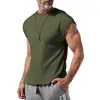 Loja Online Independente Transfronteiriça Masculina de Verão Nova Camiseta Sem Mangas, Juvenil Casual Solta Cor Sólida Fina Colete Camiseta de Comércio Exterior
