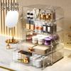 Caja de almacenamiento de cosméticos de escritorio de gran capacidad, tocador de celebridades de Internet, cajón, caja de almacenamiento, estante de almacenamiento para el cuidado de la piel a prueba de polvo
