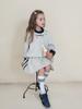 Conjunto Tutu Elefantito Niños y Niñas 2026 Principios de Otoño Nuevo Sudadera Bordada Cuello Redondo Pantalón Casual Falda Corta Conjunto de Tres Piezas