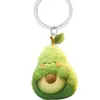 Nuevo colgante acrílico transfronterizo, lindo accesorio de decoración de bolsa de aguacate plano 2D de dibujos animados, adorno colgante para coche