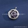 Venda Direta de Fábrica de Pingente de Pedra Natural Ametista Cristal Rosa, Acessórios de Pingente de Cristal de Pedra Natural, Acessórios de Colar Estrela de Cinco Pontas