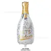 Garrafa de champanhe Balão Aniversário Taça de vinho Taça Festa Balão decorativo Bolha Flamingo Coquetel