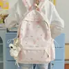 Nova Mochila Estilosa Estrela Doce Estilo Japonês para Meninas do Ensino Fundamental e Médio, Mochila Leve para o Dia a Dia, Tendência
