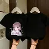 Novidades de Verão para Crianças Tops Infantis Algodão Puro Desenho Animado Roupas Infantis Estilosas Modernas Tendência Camisetas Camisetas de Manga Curta para Meninas