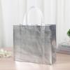 Bolso de mano no tejido de aluminio chapado en oro y plata, embalaje para bebidas, bolso de mano no tejido que se puede imprimir con logotipo, bolsa de regalo para compras.