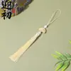 Borlas em formato de leque dupla face estilo chinês tradicional, pequenos enfeites pendentes para Hanfu, acessórios vintage, atacado