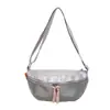 Riñonera de color liso estilo callejero 2024 otoño e invierno nueva moda casual para hombres y mujeres, bolso cruzado de letras para parejas moderno