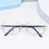 Nuevo armazón de metal grueso chapado en oro para hombre, grande, al por mayor, cubierta de pie de placa, tienda de gafas, venta rápida, puede combinar miopía