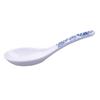 Wuhe melamina alça longa colher de sopa mingau doméstico colher colher de arroz antiaderente arroz maré nacional azul e branco colher série