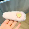 Gatito de Peluche Clip de Ruptura Lindo Corazón Girly Clip Grande BB Clip Estudiante Dulce Clip Lateral Flequillo Pinza para el Cabello